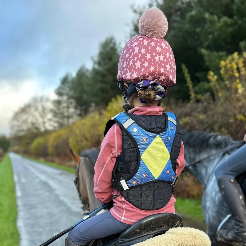 Equi Light Mini Rider Pro High-Visibility LED Vest - Blue/Yellow-2