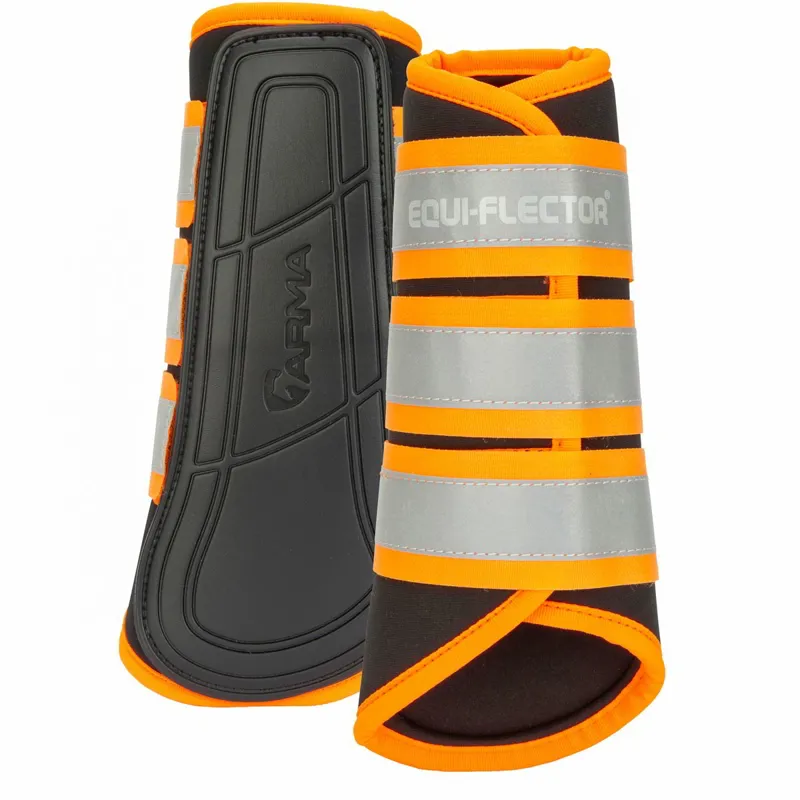 ARMA EQUI-FLECTOR Brushing Boots - Orange