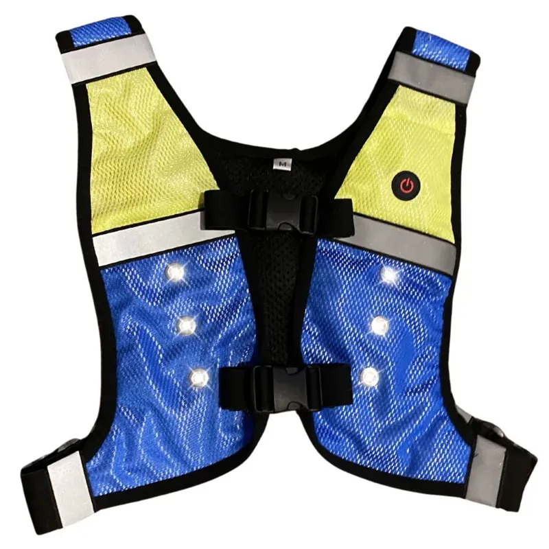Equi Light Mini Rider Pro High-Visibility LED Vest - Blue/Yellow
