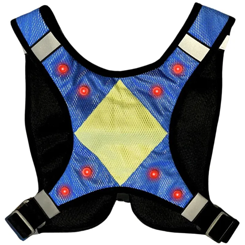 Equi Light Mini Rider Pro High-Visibility LED Vest - Blue/Yellow-1