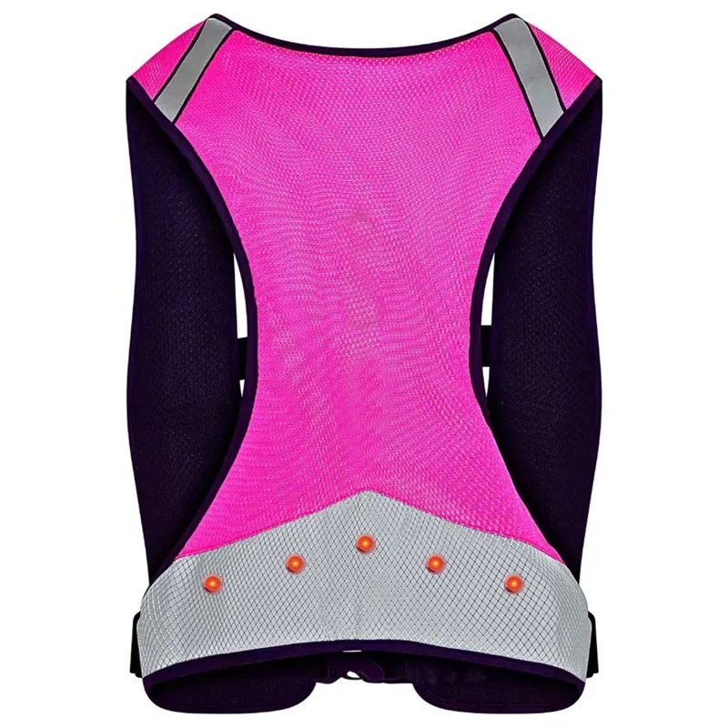 Equi Light Pro High-Visibility LED Adults Rider Vest - Pink/Silver-1