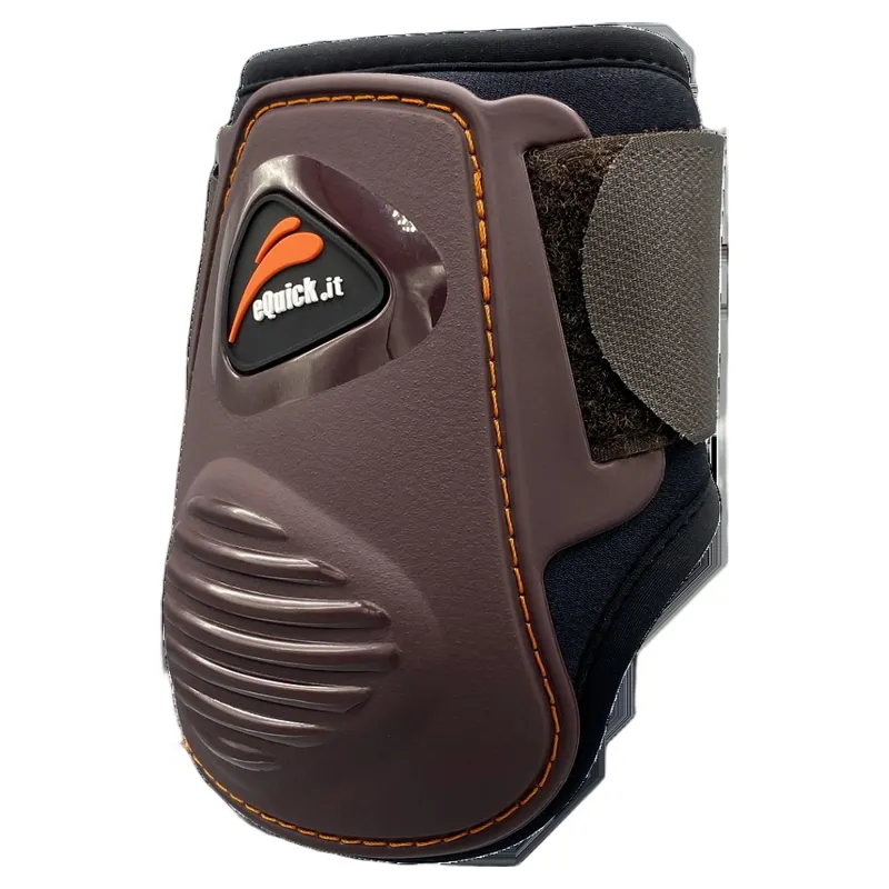 eQuick eLight Rear Fetlock Boots - Brown-2