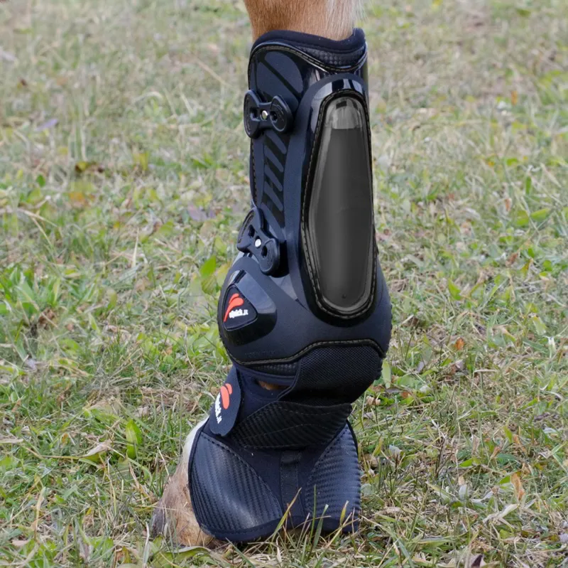 eQuick eShock Bell Front Tendon Boots - Legend Black-5