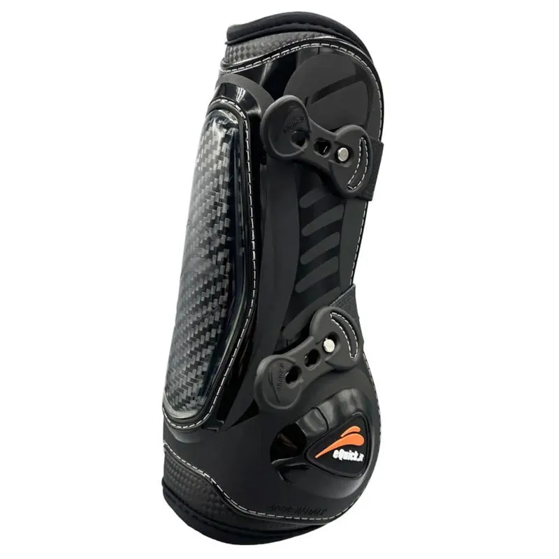 eQuick eCarbon Shock Front Tendon Boots - Black