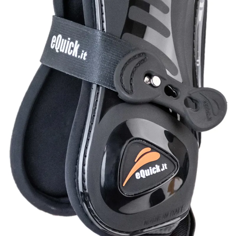 eQuick eShock Bell Front Tendon Boots - Legend Black-4