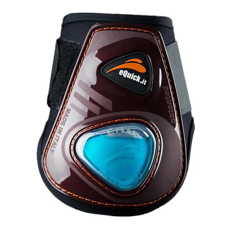 eQuick eShock Velcro Hind Fetlock Boots Brown