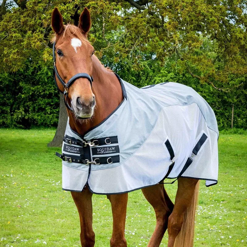 Equidaw of London Cooling Sheet - Light Blue/White-1