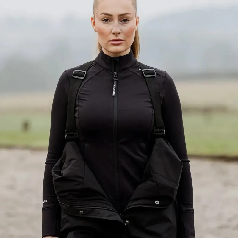 EQUIDRY All-In-One Women's Waterproof Jumpsuit - Black-2