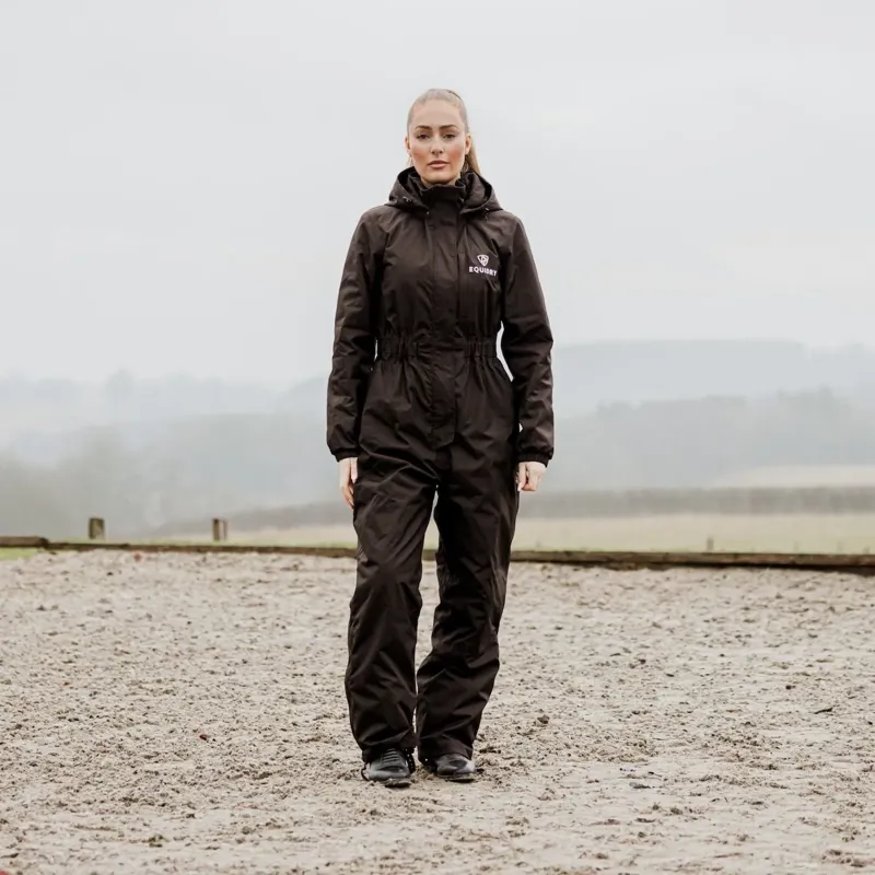 EQUIDRY All-In-One Women's Waterproof Jumpsuit - Brown-1