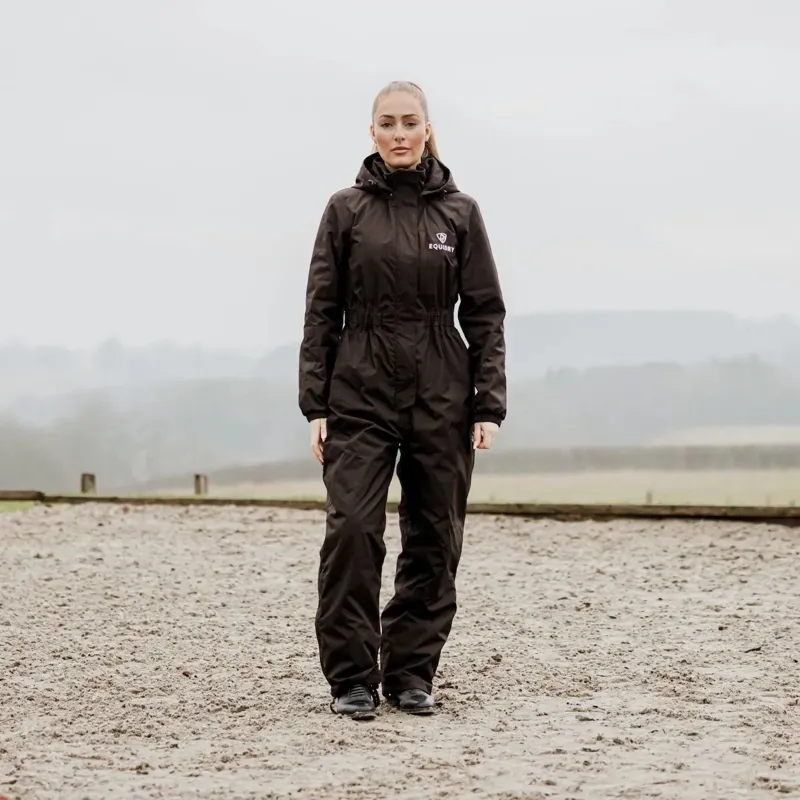 EQUIDRY All-In-One Women's Waterproof Jumpsuit - Brown-1