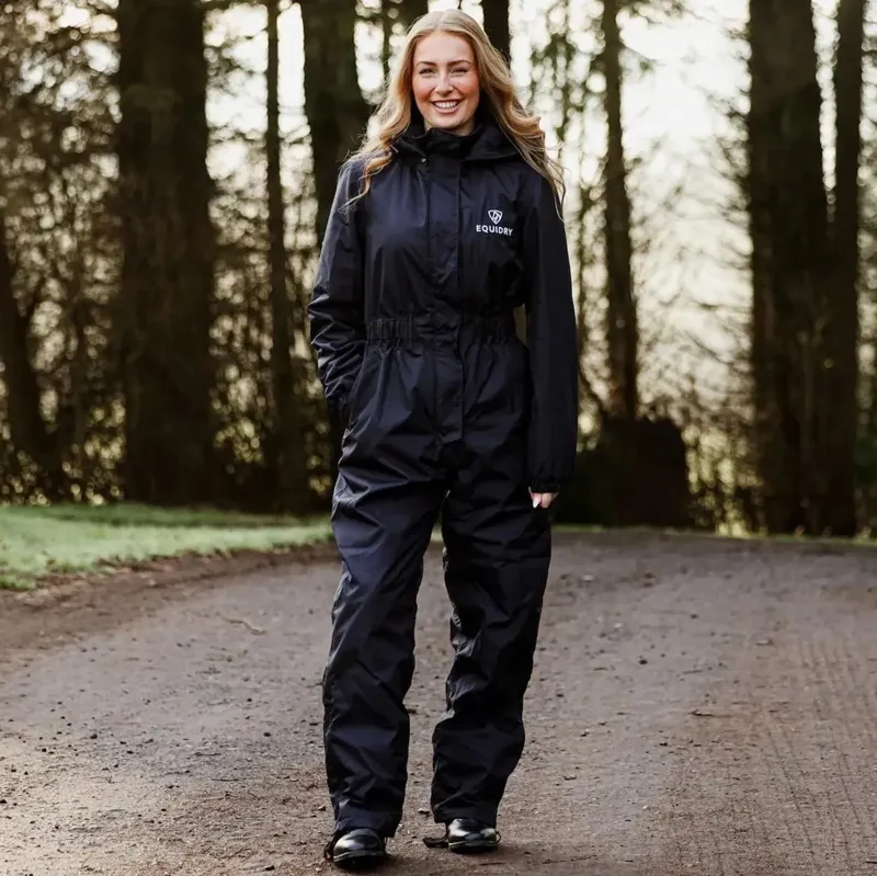 EQUIDRY All-In-One Women's Waterproof Jumpsuit - Navy