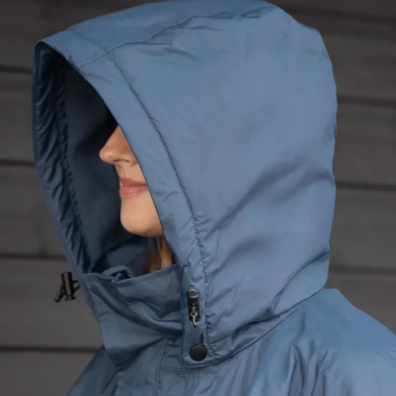 EQUIDRY Evolution Thin Fleece/Removable Hood Jacket - Steel Blue-2