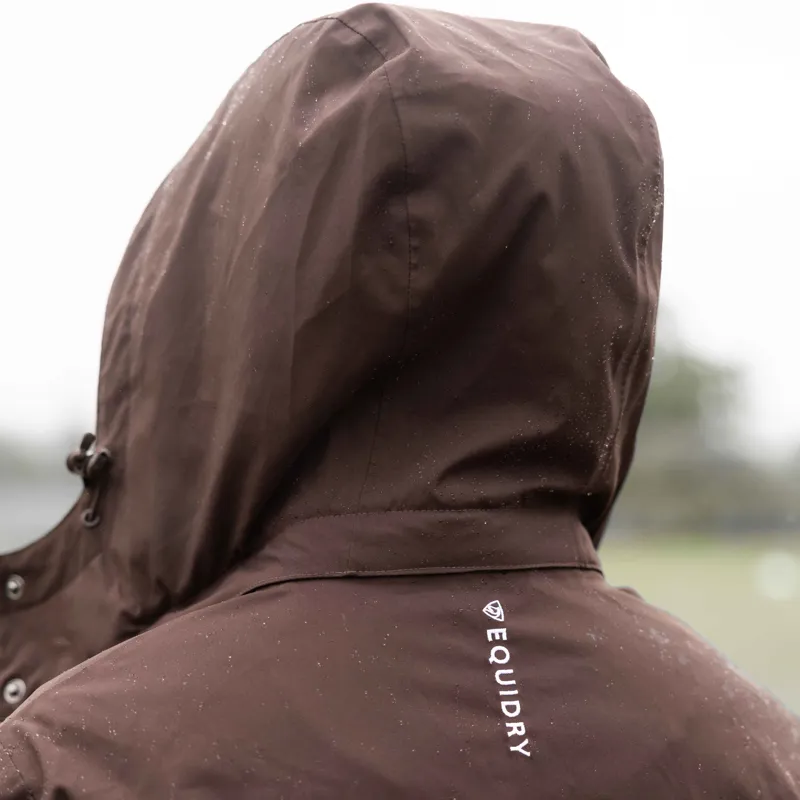 EQUIDRY Bronte Waterproof Women's Long Riding Coat - Brown-4