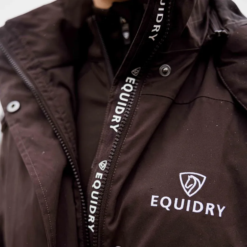 EQUIDRY Bronte Waterproof Women's Long Riding Coat - Brown-6
