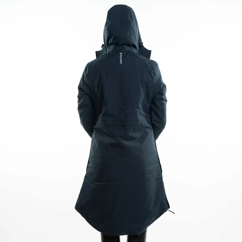 EQUIDRY Bronte Waterproof Women's Long Riding Coat - Blue-5