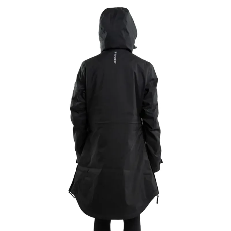 EQUIDRY Bronte Waterproof Junior Long Riding Coat - Black-6