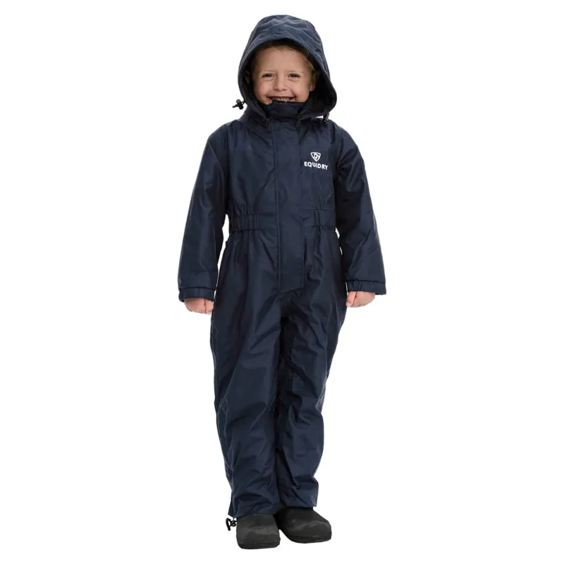 EQUIDRY All-In-One Junior Waterproof Jumpsuit Navy-2