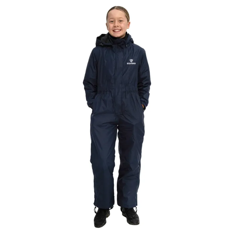 EQUIDRY All-In-One Junior Waterproof Jumpsuit Navy-3