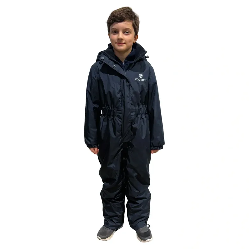 EQUIDRY All-In-One Junior Waterproof Jumpsuit Navy-6