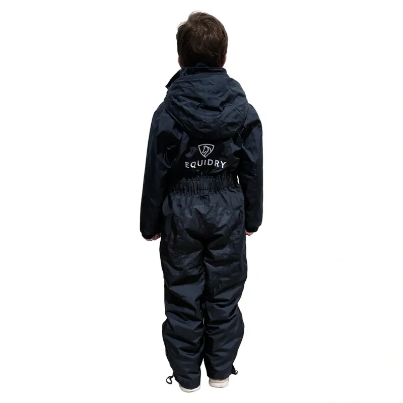 EQUIDRY All-In-One Junior Waterproof Jumpsuit Navy-7