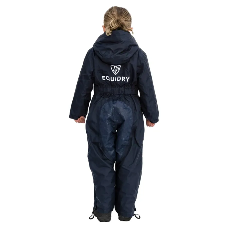 EQUIDRY All-In-One Junior Waterproof Jumpsuit Navy-8