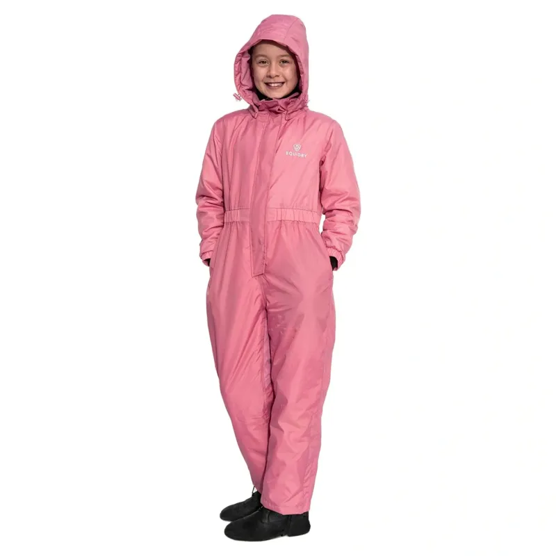 EQUIDRY All-In-One Junior Waterproof Jumpsuit - Dusky Pink-2
