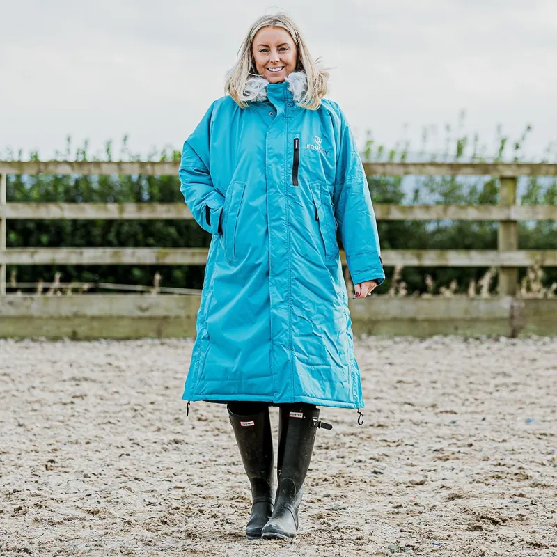 EQUIDRY Evolution Lux Adult Waterproof Jacket - Turquoise/Charcoal