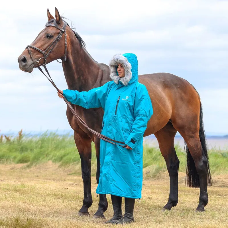 EQUIDRY Evolution Lux Adult Waterproof Jacket - Turquoise/Charcoal-2