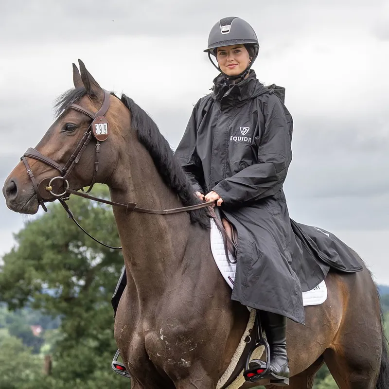 EQUIDRY Evolution Mesh Lined Waterproof Jacket - Black/Black-5