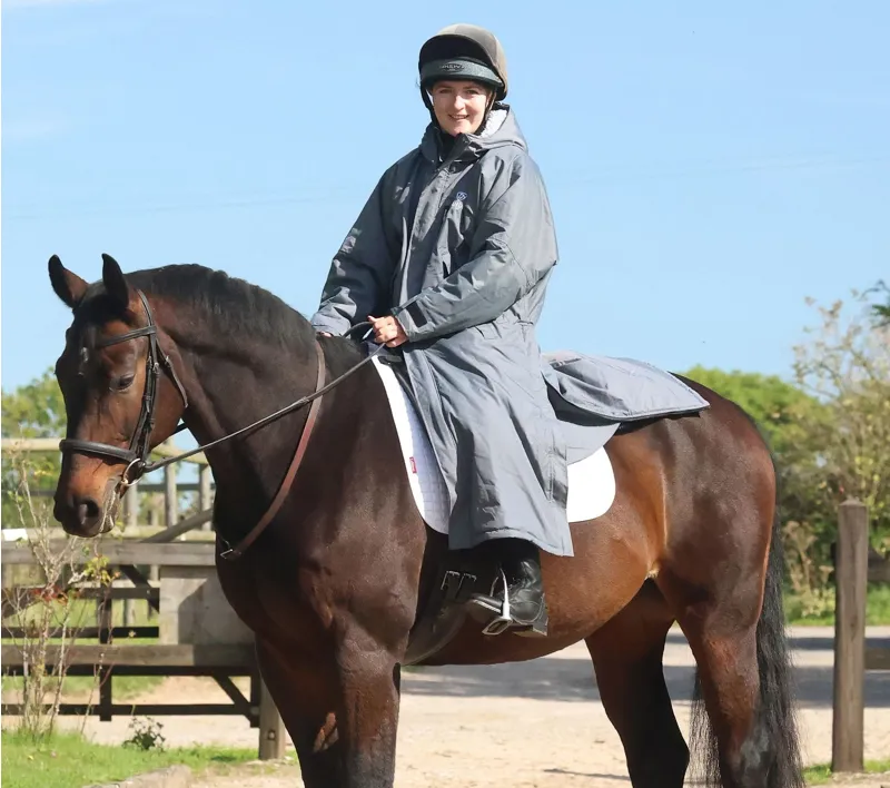 EQUIDRY Evolution Fleece Lined Waterproof Jacket - Charcoal/Grey-1