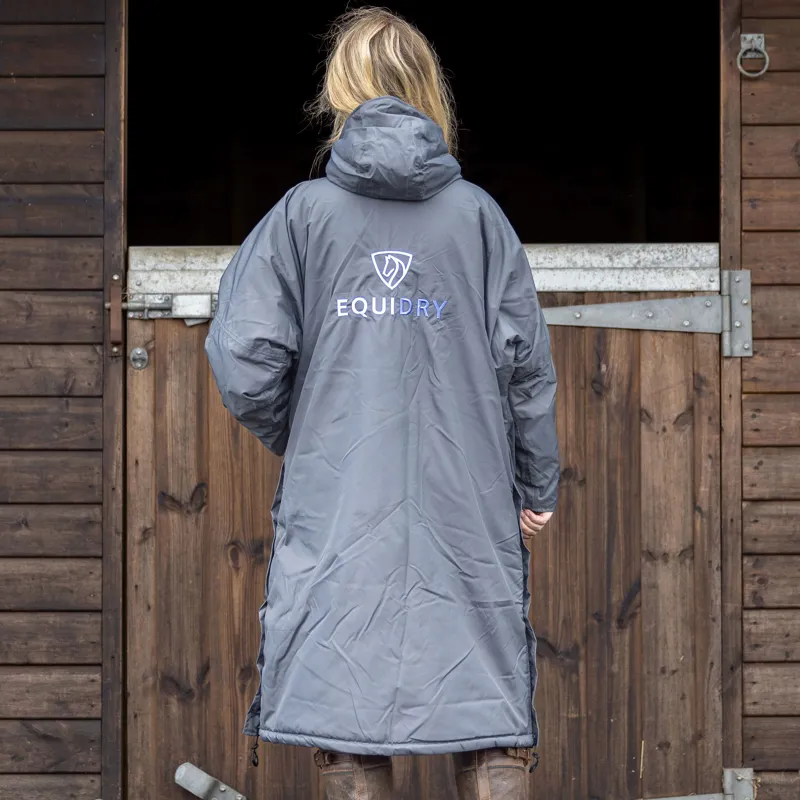EQUIDRY Evolution Thick Fleece Lined Waterproof Jacket - Gray/Lilac-2