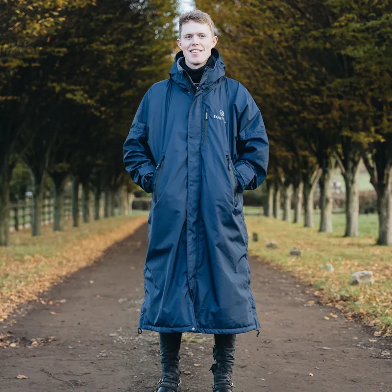 EQUIDRY Evolution Thick Fleece Lined Waterproof Jacket - Steel Blue/Gray-1
