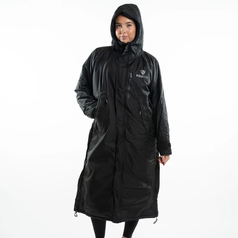 EQUIDRY Evolution Thin Fleece Lined Waterproof Jacket - Black/Black-4