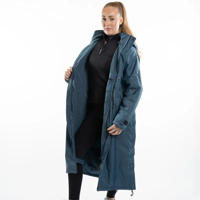 EQUIDRY Evolution Thin Fleece/Removable Hood Jacket - Steel Blue-5