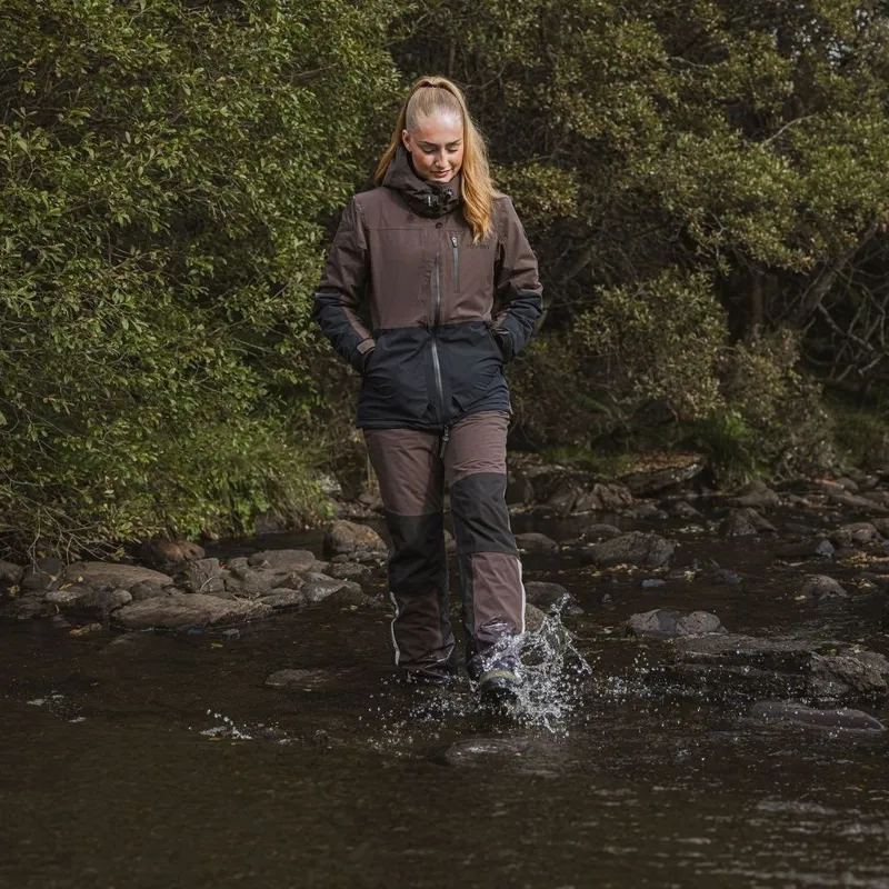 EQUIDRY Freya Waterproof Riding Pants - Brown/Black-9