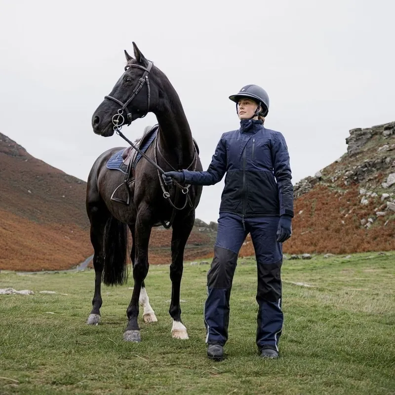 EQUIDRY Freya Waterproof Riding Pants - Navy/Black-1