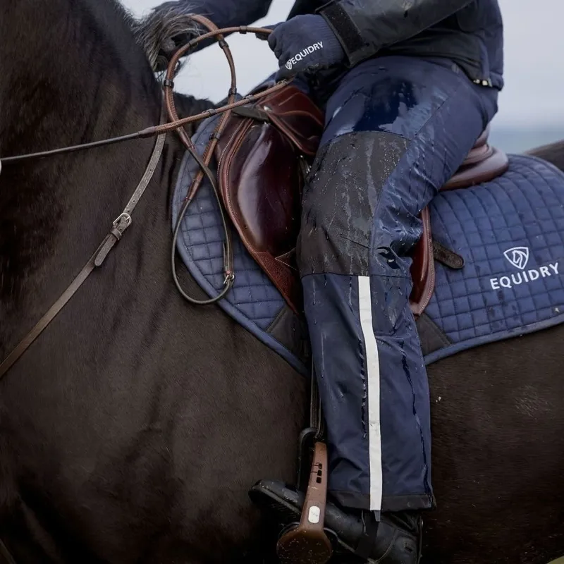 EQUIDRY Freya Waterproof Riding Pants - Navy/Black-2