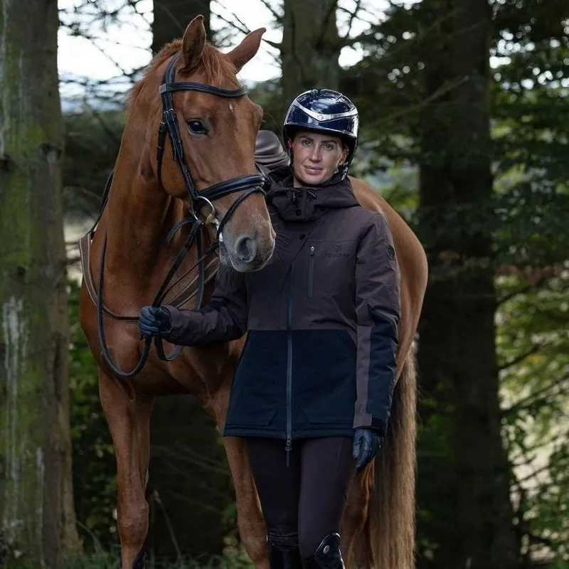 EQUIDRY Freya Women's Padded Waterproof Jacket - Brown/Black