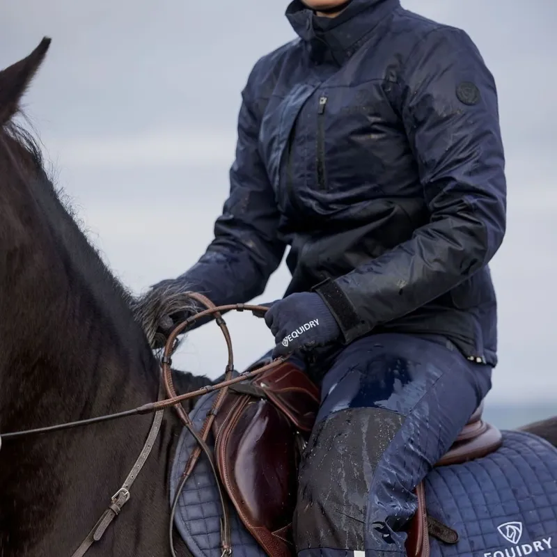 EQUIDRY Freya Women's Padded Waterproof Jacket - Navy/Black-9