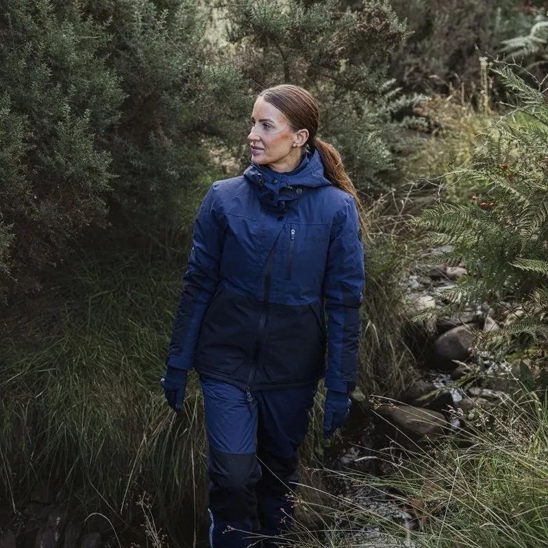EQUIDRY Freya Women's Padded Waterproof Jacket - Navy/Black-11