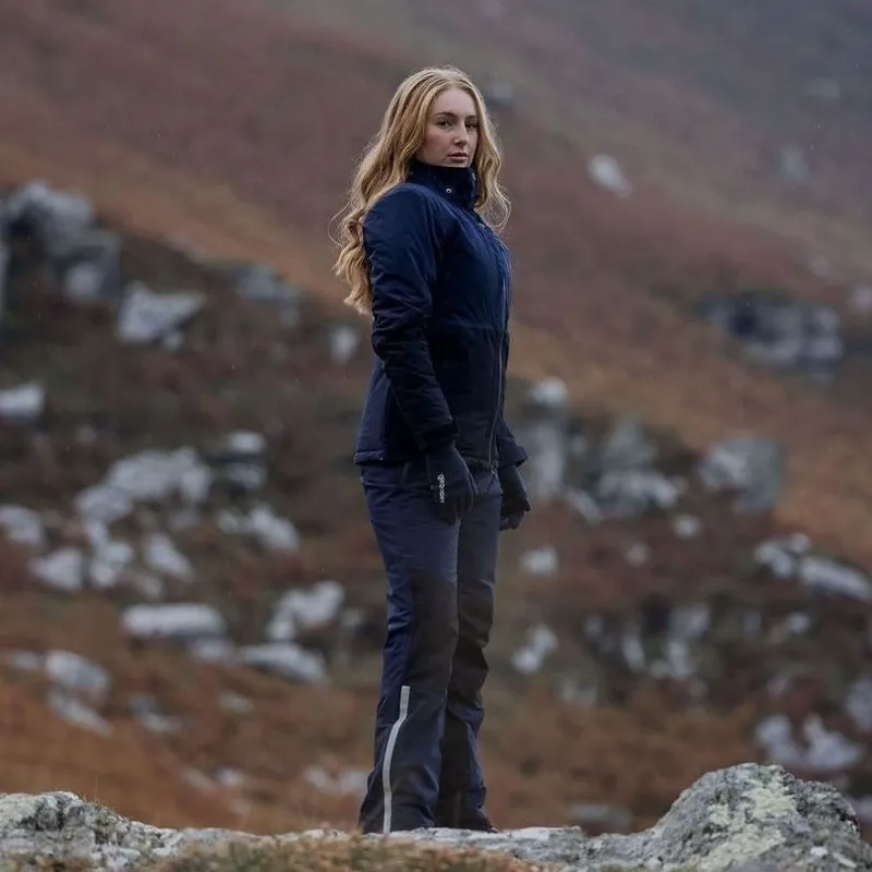 EQUIDRY Freya Women's Padded Waterproof Jacket - Navy/Black-1