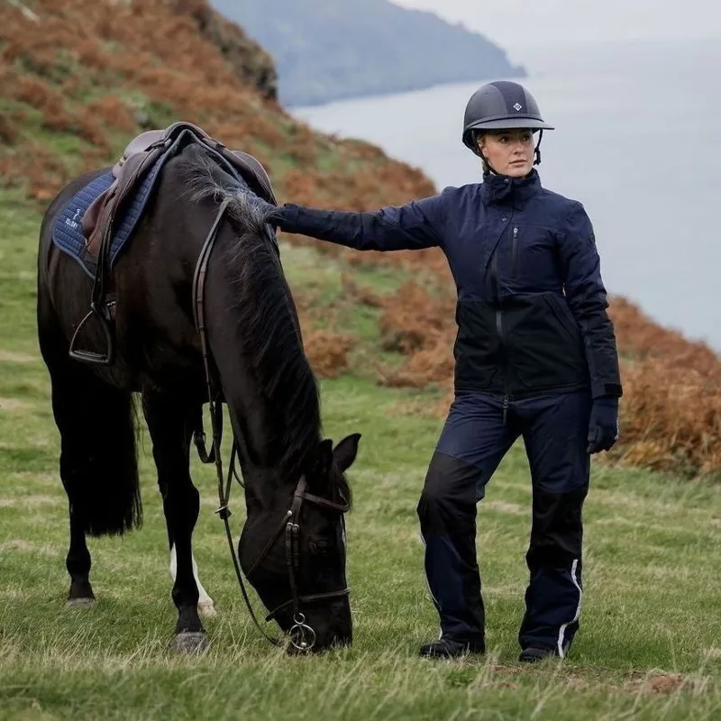 EQUIDRY Freya Women's Padded Waterproof Jacket - Navy/Black-8