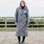 EQUIDRY Evolution Fleece Lined Waterproof Jacket - Grey/Penelope Pink