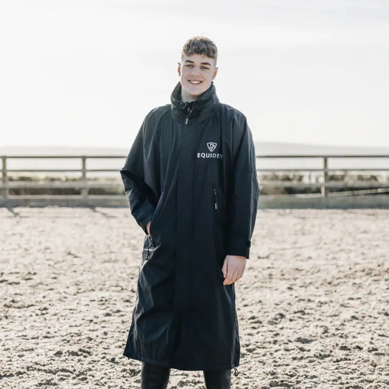 EQUIDRY Evolution Mesh Lined Waterproof Jacket - Black/Black