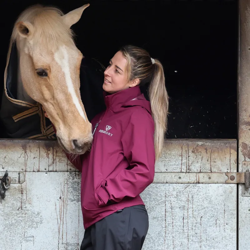 EQUIDRY Nimbus Pack Away Women's Waterproof Jacket - Plum