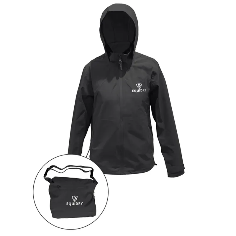 EQUIDRY Nimbus Pack Away Women's Waterproof Jacket - Black-7