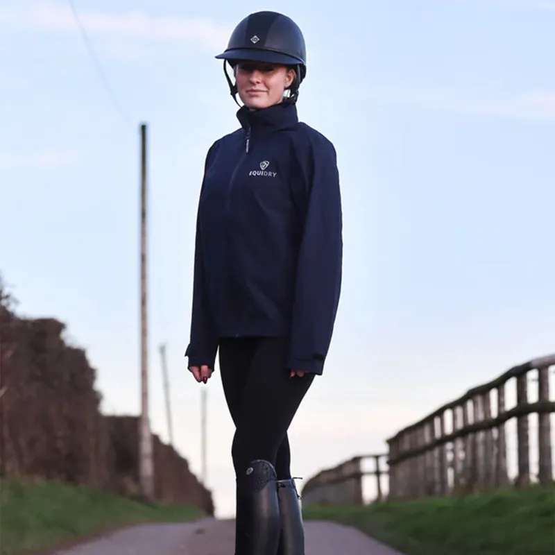 EQUIDRY Nimbus Pack Away Junior Waterproof Jacket - Navy-2