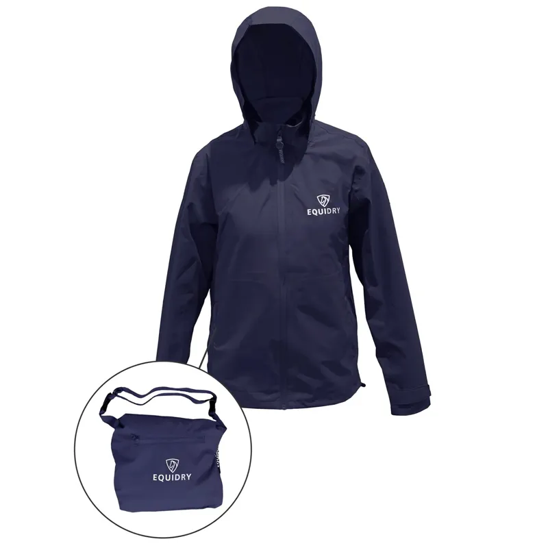 EQUIDRY Nimbus Pack Away Women's Waterproof Jacket - Navy-6