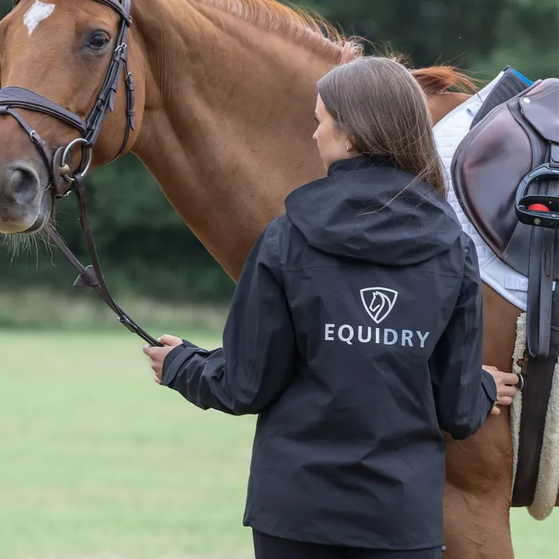 EQUIDRY Nimbus Pack Away Women's Waterproof Jacket - Black-1