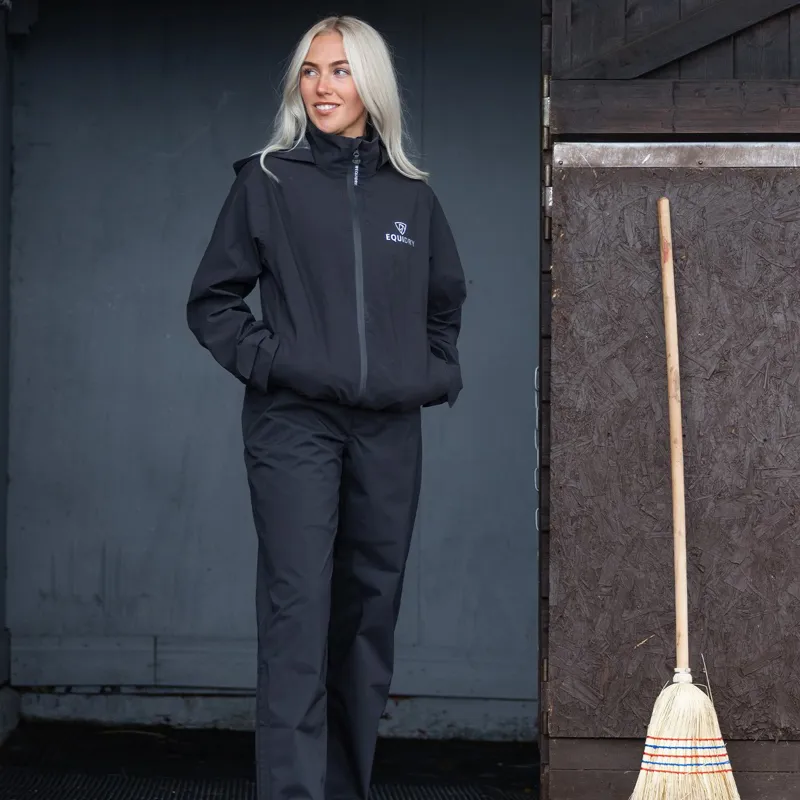 EQUIDRY Nimbus Pack Away Women's Waterproof Jacket - Black-3